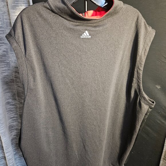 Adidas Golf ClimaCool 1/4 Zip Gray Heather Stretch Sleeveless Vest Men's 2XL - Picture 2 of 5